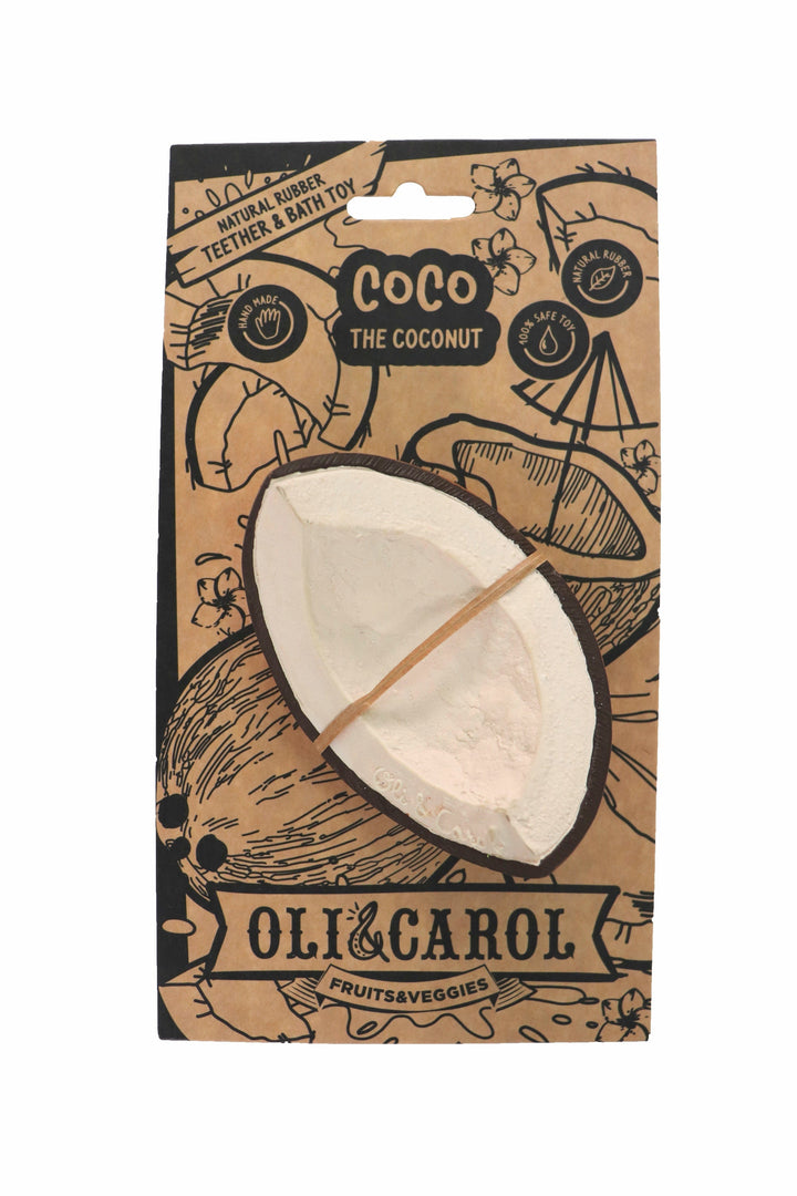 Oli & Carol Coco The Coconut Natural Rubber Teether - Sohii India