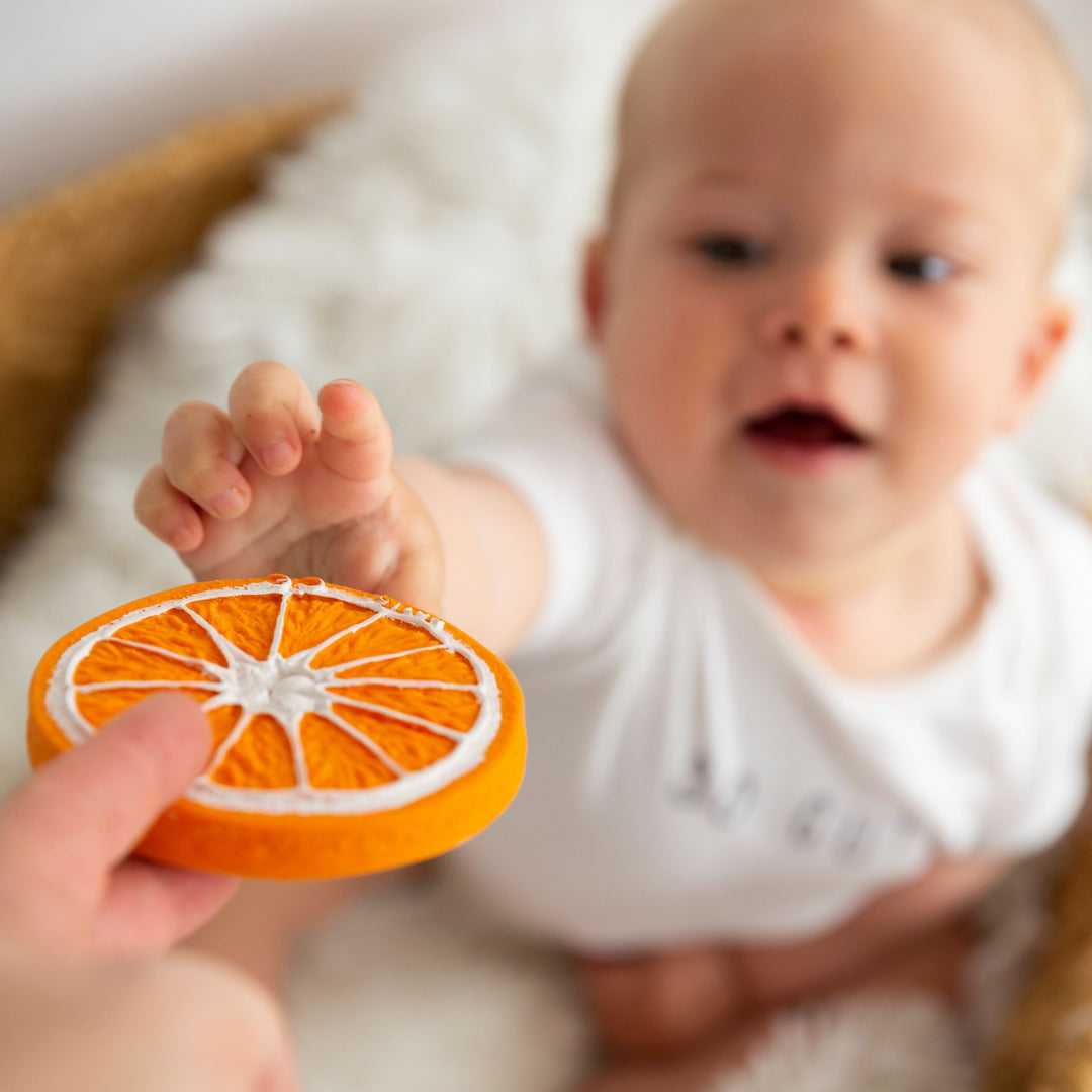 Oli & Carol Clementino The Orange Natural Rubber Teether - Sohii India