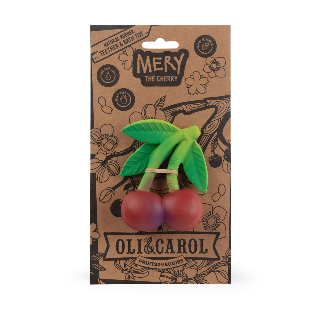 Oli & Carol Mery The Cherry Natural Rubber Teether - Sohii India