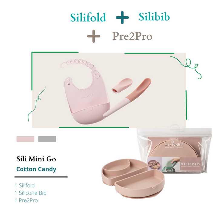 Miniware Sili Mini Go Pink (Roll & Lock Silibib, Silifold, Pre2Pro)