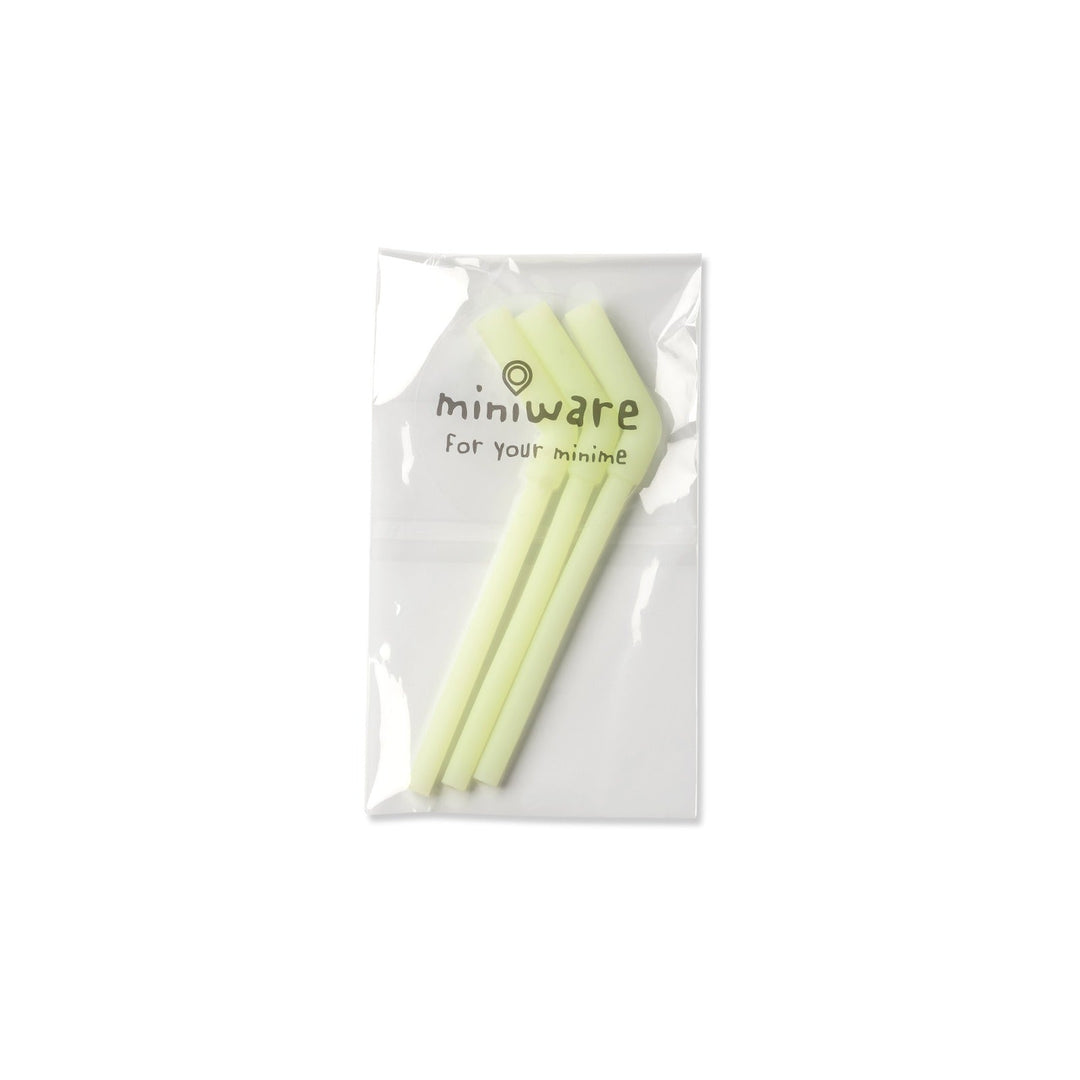 Silicone Straw 3 Pack Set- Key Lime