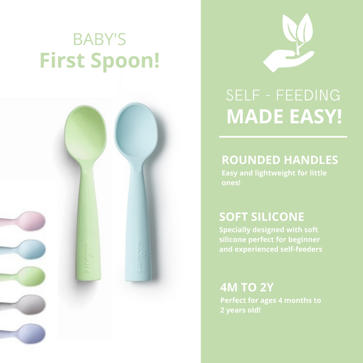 Miniware Training Spoon Set  Aqua+Key Lime - Sohii India