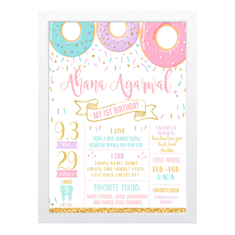 Milestone Poster Frame - Yummy Donut