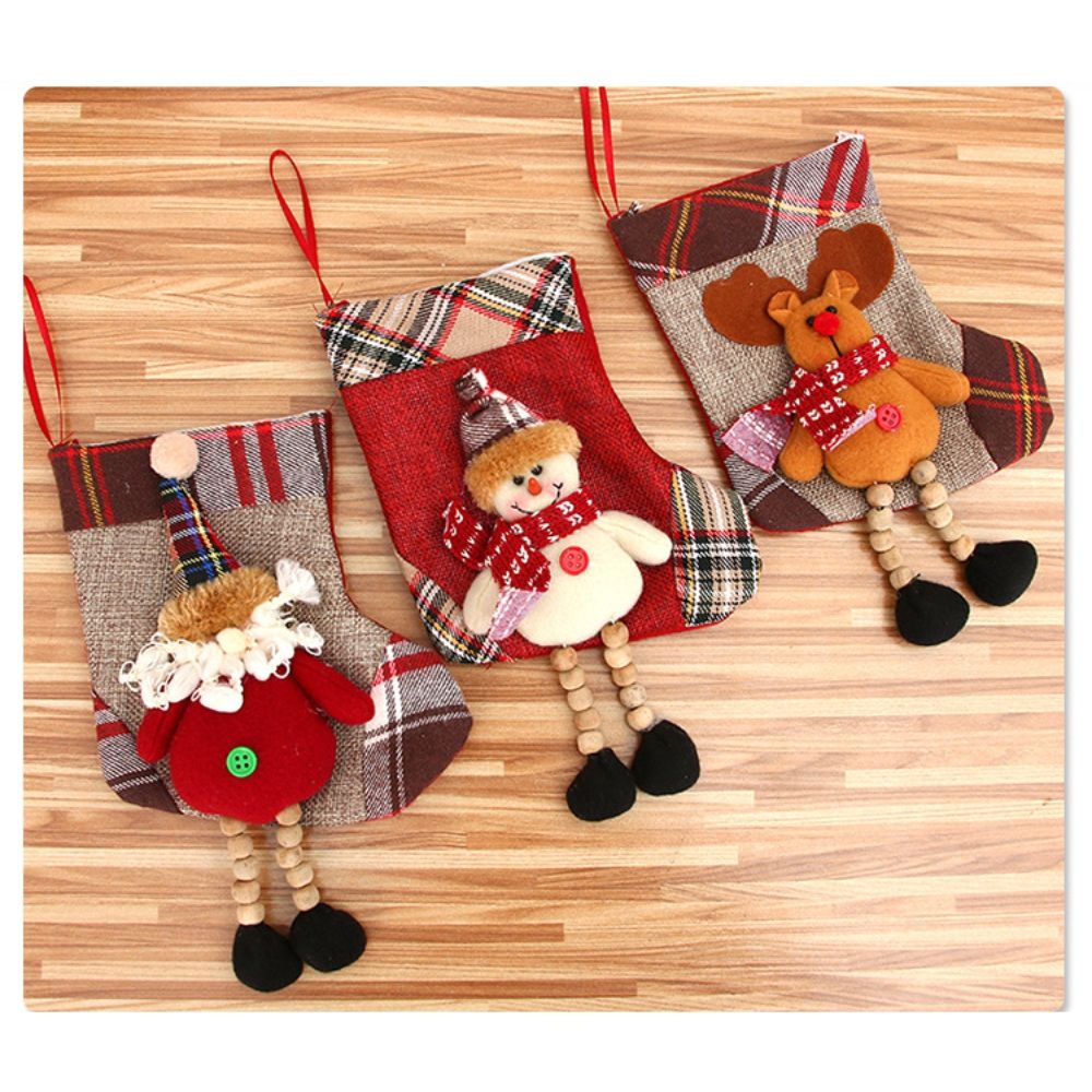 Mini Stocking With Beaded Dangling Legs