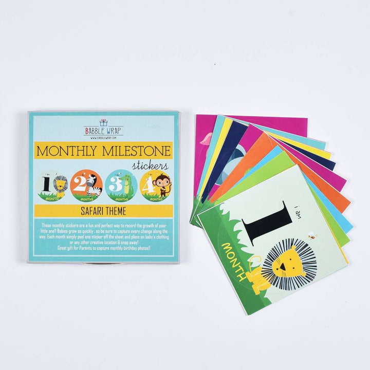 Monthly Milestone Stickers - Safari Theme