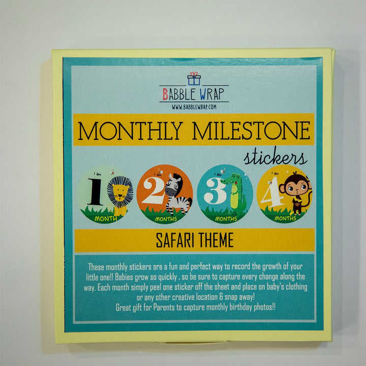 Monthly Milestone Stickers - Safari Theme