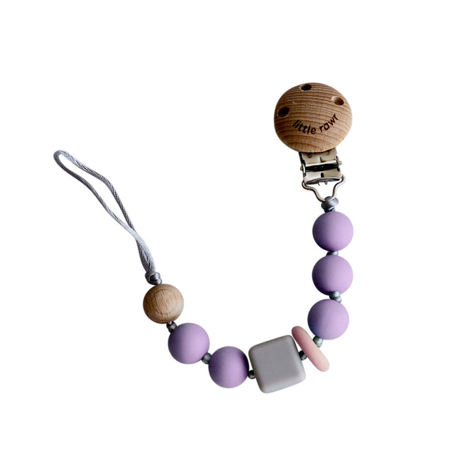 Little Rawr Silicone Pacifinder Beads with Clip Holder - Lavender - Sohii India