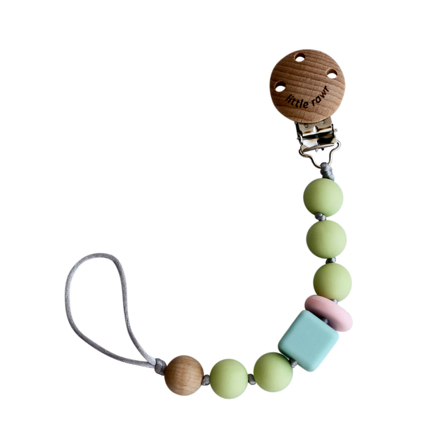 Little Rawr Silicone Pacifinder Beads with Clip Holder - Green - Sohii India