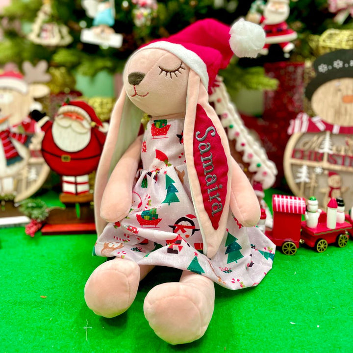 Personalised Long Ear Christmas Doll