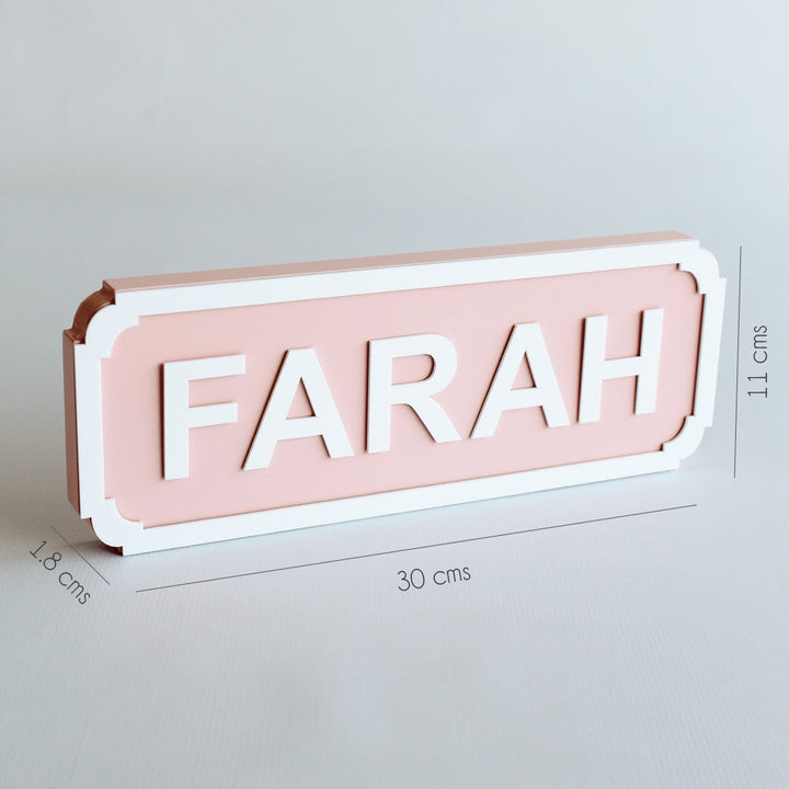 Name Plaque - 3, 4 and 5 Letters
