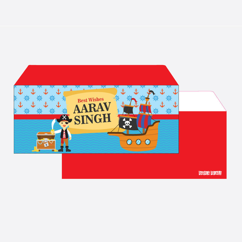 Personalised Envelopes - Pirates, Set of 24