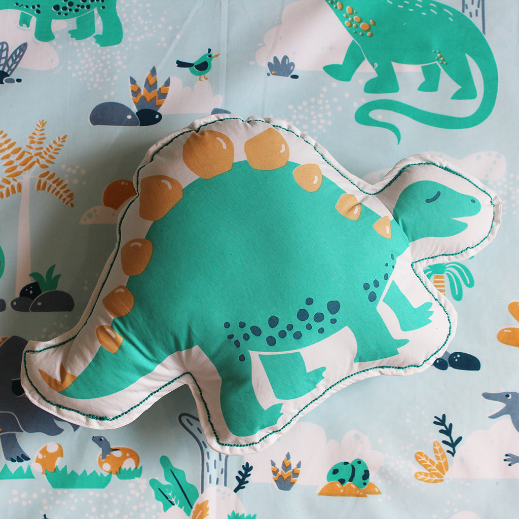 Snooze & Roar Dinosaur Shape Cushion for Boys & Girls (Can be Personalised)
