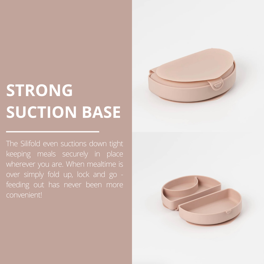 Silifold Foldable Suction Base Plate Pink Salt