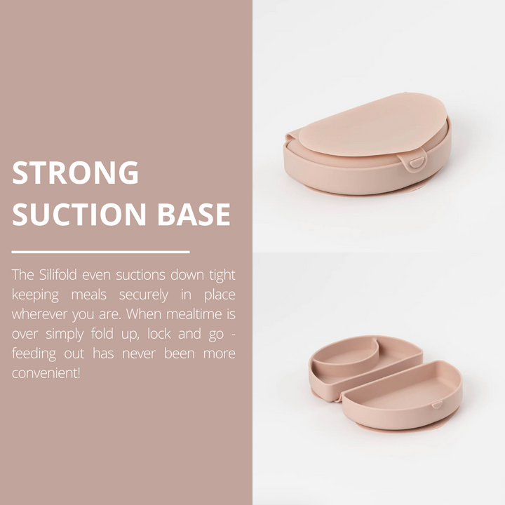 Silifold Foldable Suction Base Plate Pink Salt