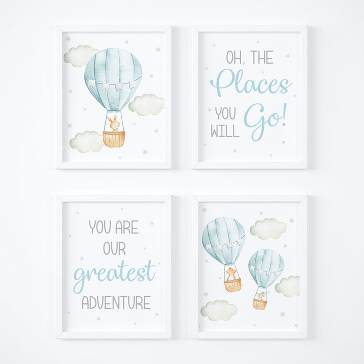 Oh, the places you will go - Frame Set - Blue