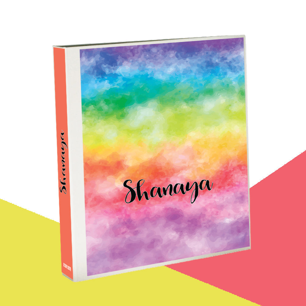 Personalised Binder -Tie And Dye