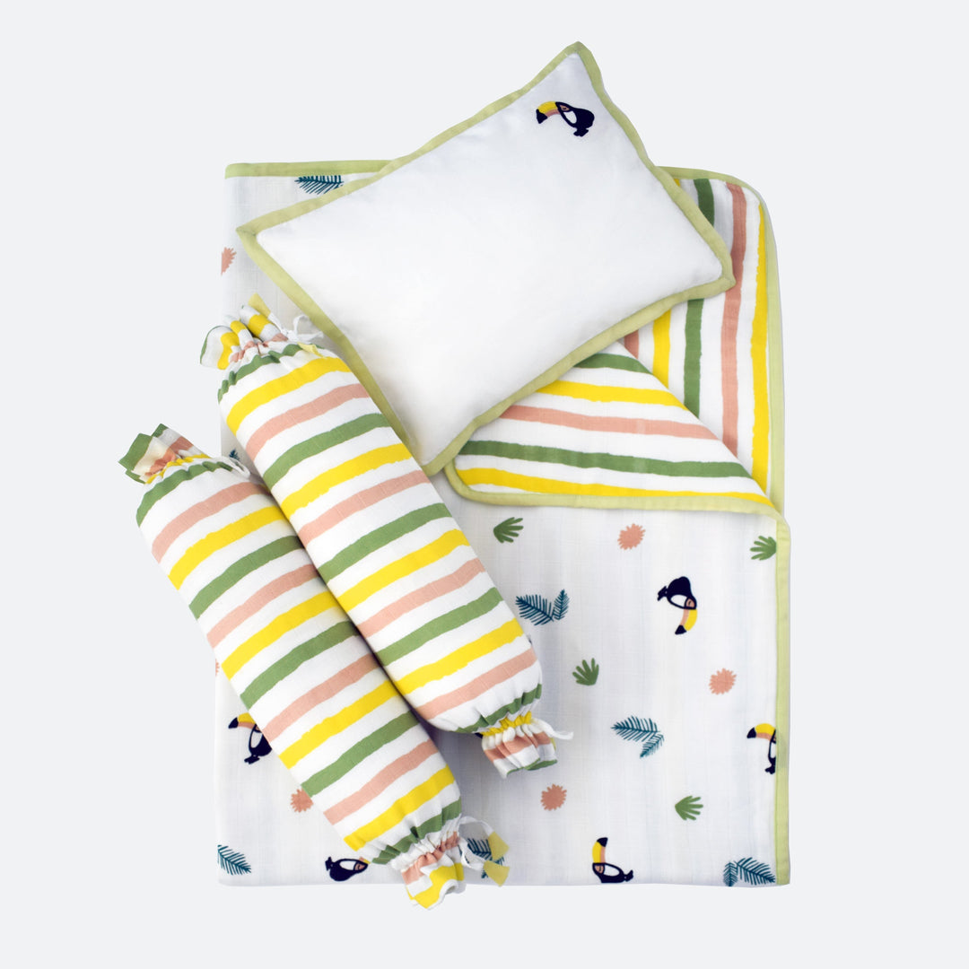 Mini Cot Set – Tropical Toucan