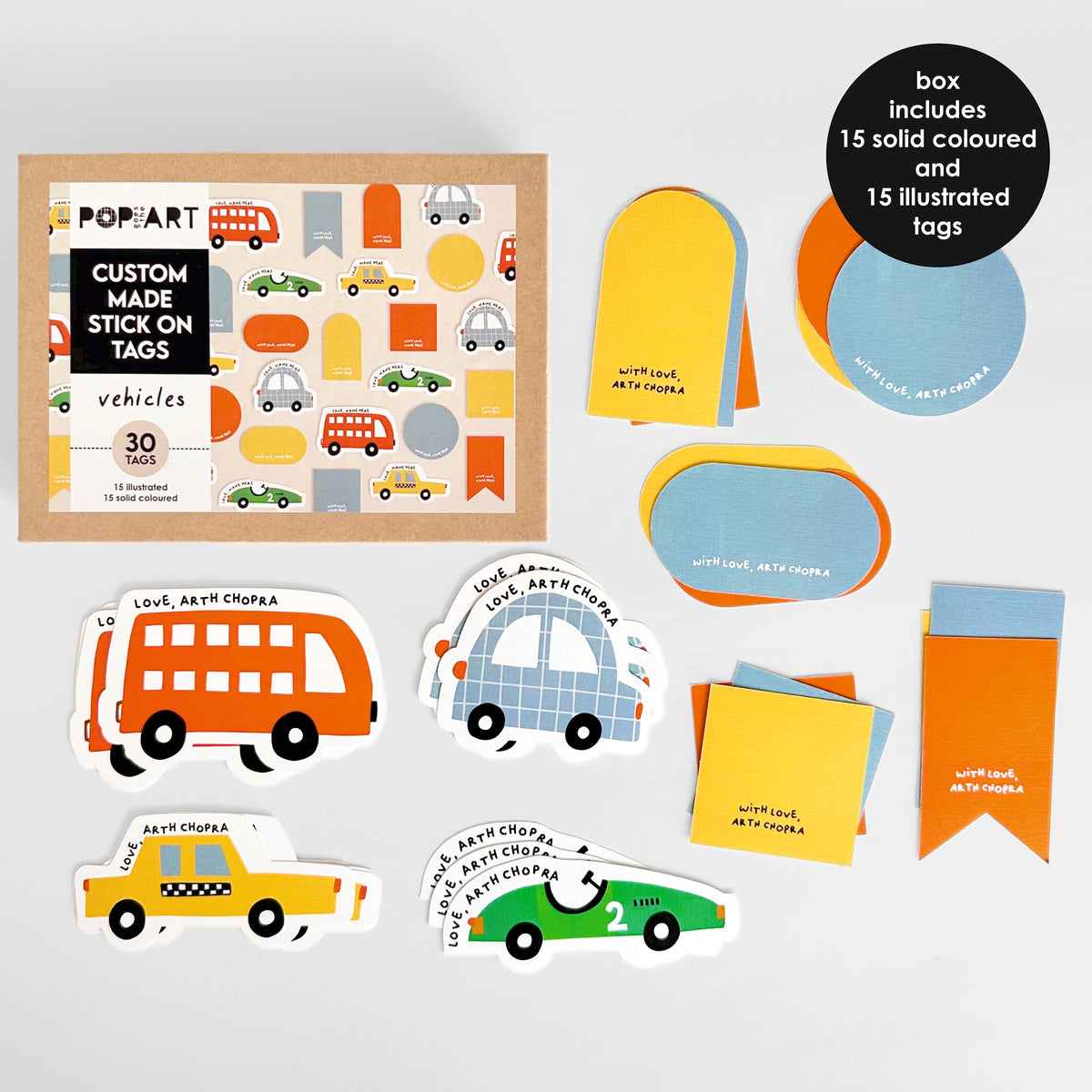 Stick On Tags | Vehicles