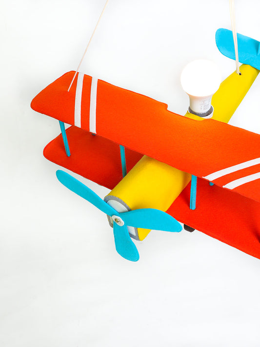 Yellow Vintage aeroplane hanging lamps