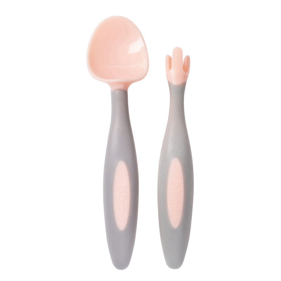 B.box Toddler Fork & Spoon Cutlery Set - Tutti Fruiti Light Pink - Sohii India