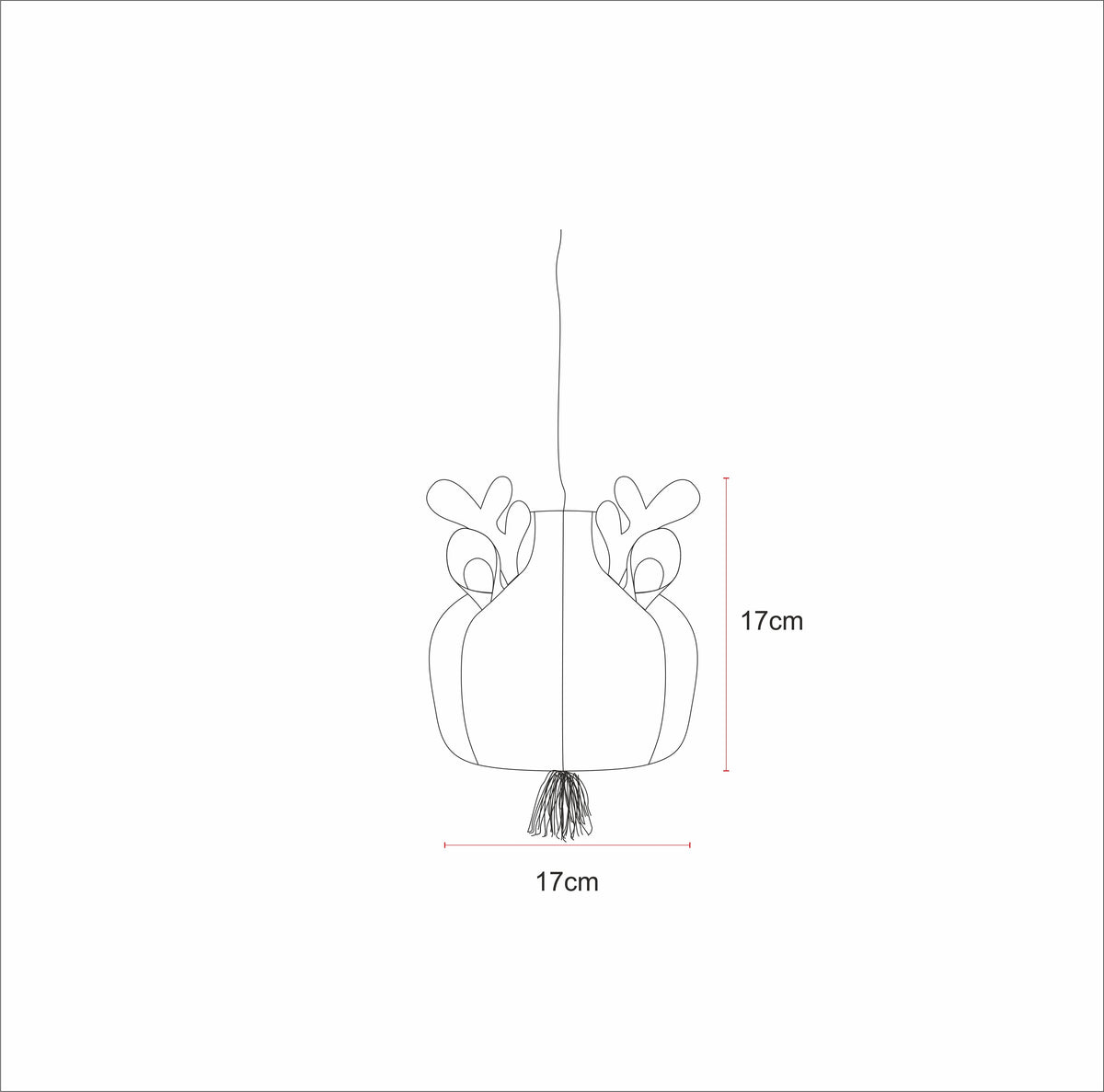 Deer Small Hanging Animal lamp map