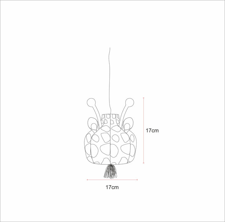 Giraffe Small Hanging Animal lamp map