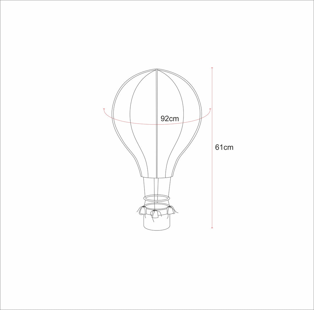 Blue Hot Air balloon lamps map