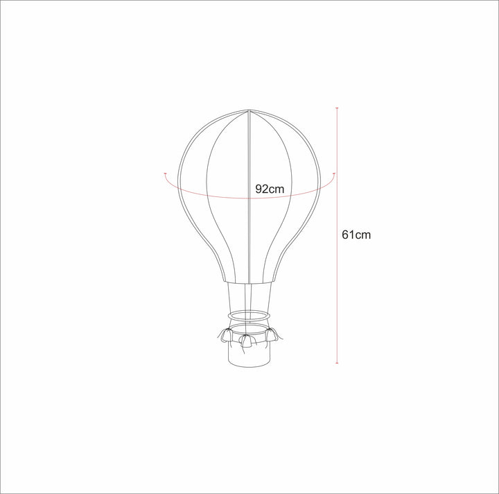 Brown Hot Air balloon lamps map