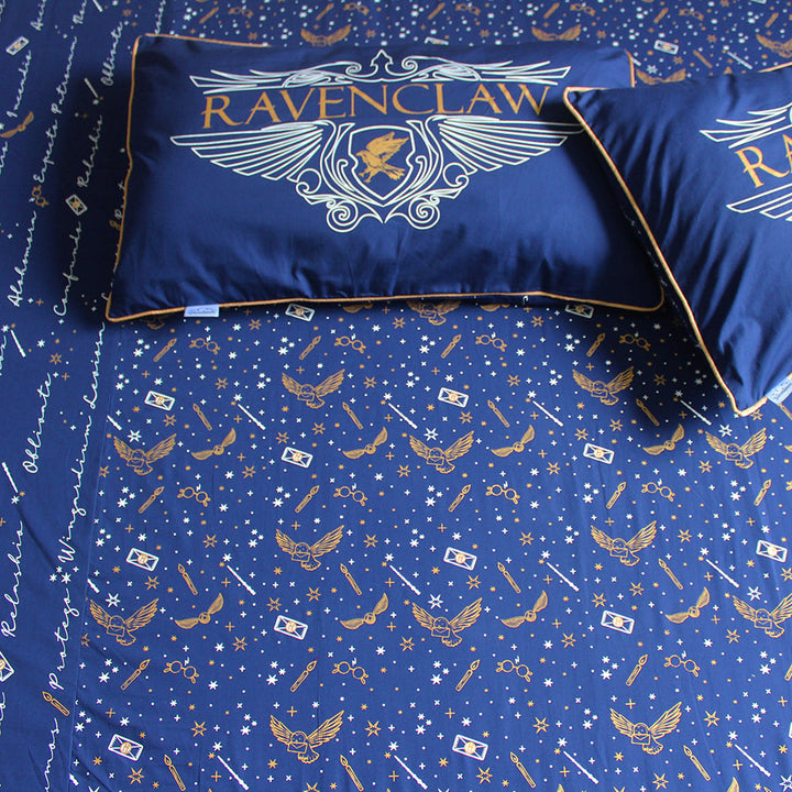 Official Harry Potter 100% Cotton Bedsheet with Pillow Cover - Ravenclaw - Single/Double/King (Can be Personalised)