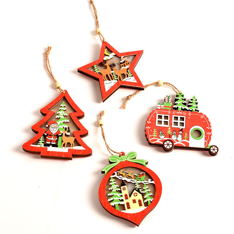 Babble Wrap Starlight Snow Ornament- Set Of 4
