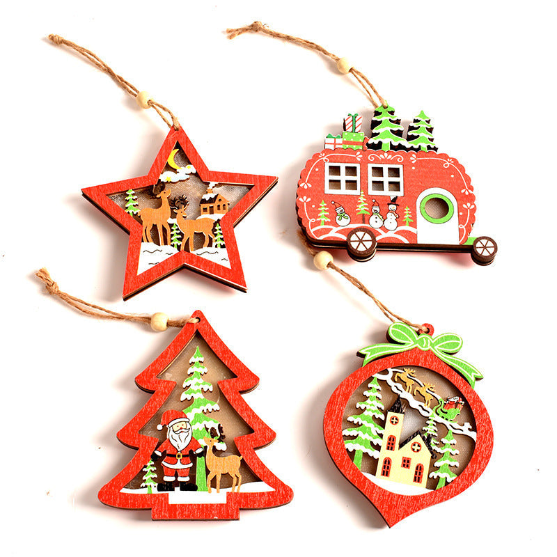 Babble Wrap Starlight Snow Ornament- Set Of 4
