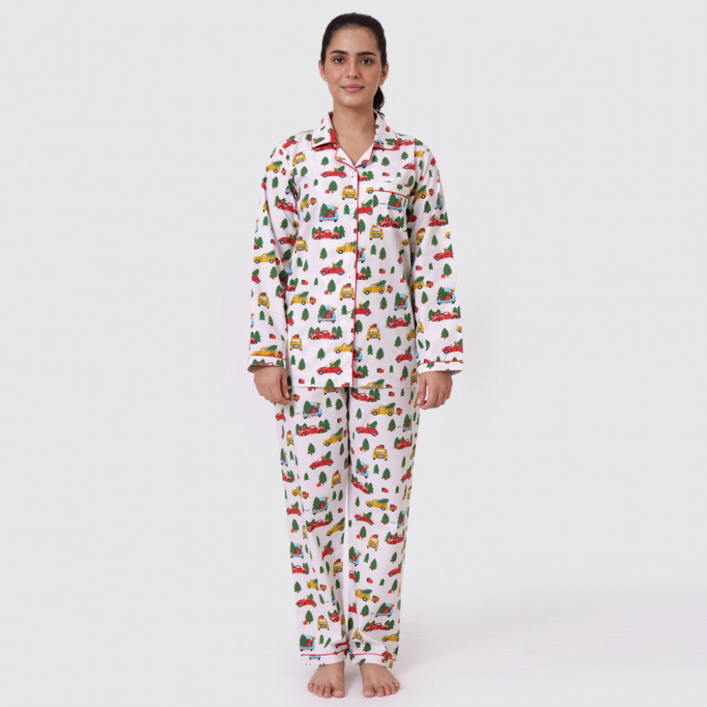 Christmas Trucks Women Pajama Set