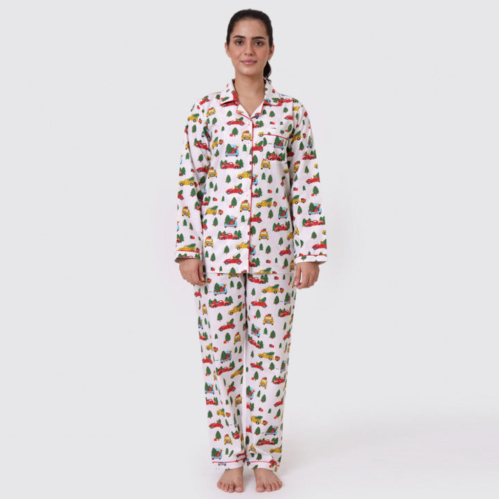 Christmas Trucks Women Pajama Set