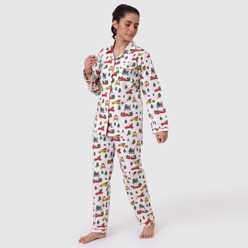 Christmas Trucks Women Pajama Set