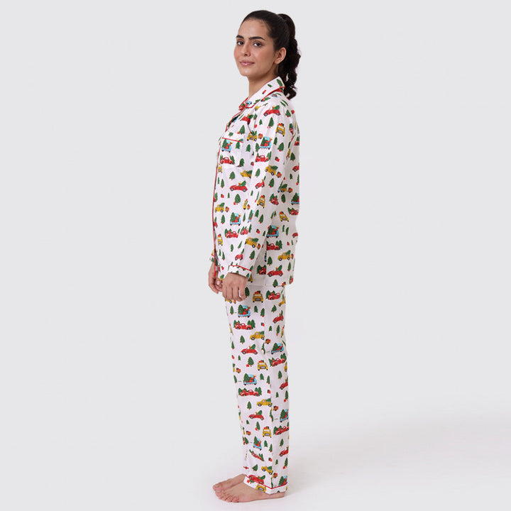Christmas Trucks Women Pajama Set