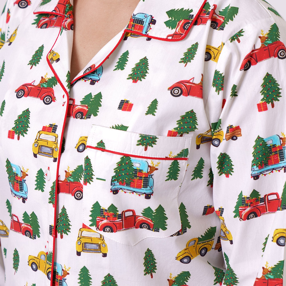 Christmas Trucks Women Pajama Set
