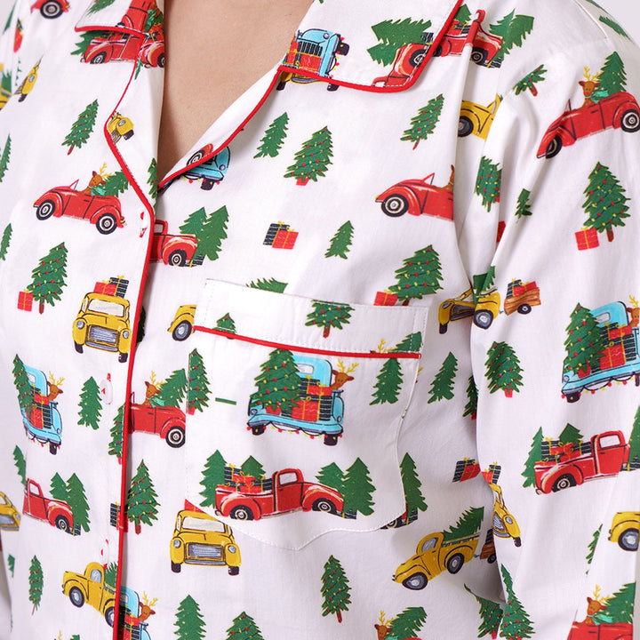 Christmas Trucks Women Pajama Set