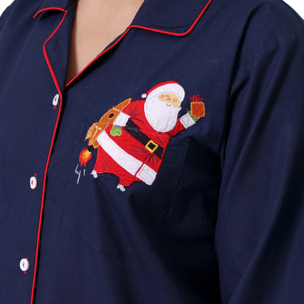 Women Out Of This World Santa Pajama Set