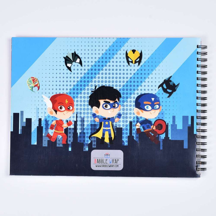 Sketch Books With Personalized Crayons - Super Heros